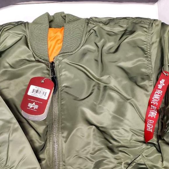 Alpha Industries Ma-1 Flight Men's jacket, Sage Green - Picture 5 of 6